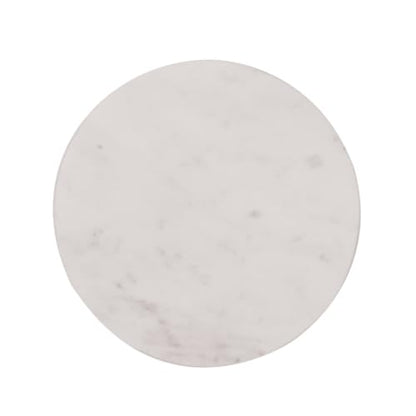 Round Marble Cheese/Cutting Board - color: White, size: 8"L x 8"W
