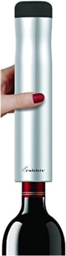 Rabbit Automatic Electric Corkscrew-Hands-Free Wine Opener with Integrated Foil Cutter,Rechargeable Cordless Electric Bottle Opener for All Cork Types-Barware Essential & Kitchen Tools (Pack of 12) - color: Silver, size: 2 x 9.6 IN (Pack of 12)