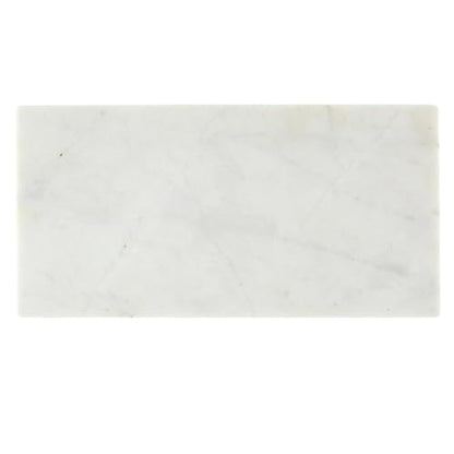 Santa Barbara Design Studio Marble Charcuterie Boards Cheese Board Footed Cutting Board, 15.75"L x 8" W x 2.5" H, White
