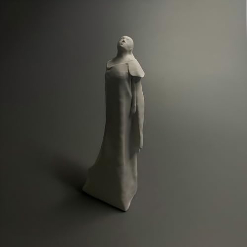 Abstract Human Figure Sculpture Modern Minimalist Plaster Statue Contemporary Art Decor Wabi Sabi Figurine for Bookshelf Living Room Office Shelf Home Decoration Gift