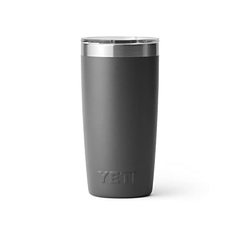 YETI Rambler 10 oz Tumbler, Stainless Steel, Vacuum Insulated with MagSlider Lid, Charcoal - color: Charcoal