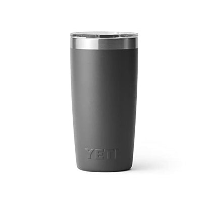 YETI Rambler 10 oz Tumbler, Stainless Steel, Vacuum Insulated with MagSlider Lid, Charcoal - color: Charcoal
