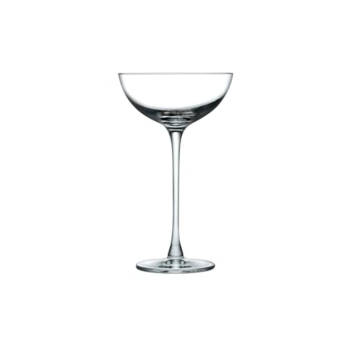 NUDE Hepburn Coupe Glasses Set of 2 – 6.5 oz Premium Lead-Free Crystal Coupe Glasses – Elegant Brad Ascalon Design for Martini, Cocktail & Nick and Nora Style Drinks - color: Hepburn