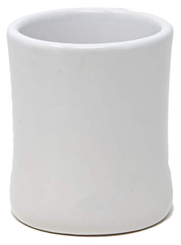 Funny Guy Mugs Classic Retro Diner Coffee Mug - Heavy Duty 10 Oz Stoneware Cup with Easy Grip Handle - Ideal for Hot and Cold Beverages (White, 10 Ounce) - color: White