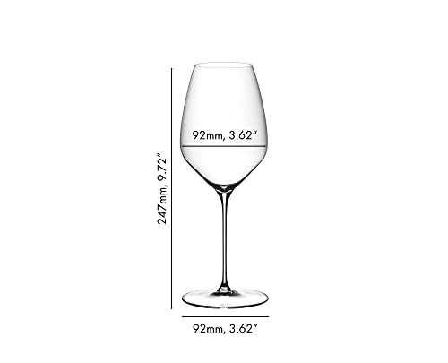 Riedel Veloce Riesling Glasses, Set of 2 – Premium Machine-Made Crystal, Diamond-Shaped Stemware for New World White Wines, Dishwasher Safe | Set of 2 - Premium Machine-Made Crystal, Diamond-Shaped Stemware for New World Wines, Dishwasher Safe - style: Ri