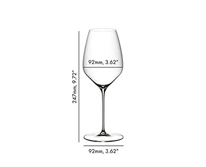 Riedel Veloce Riesling Glasses, Set of 2 – Premium Machine-Made Crystal, Diamond-Shaped Stemware for New World White Wines, Dishwasher Safe | Set of 2 - Premium Machine-Made Crystal, Diamond-Shaped Stemware for New World Wines, Dishwasher Safe - style: Ri