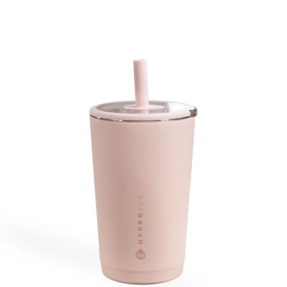 HydroJug Everyday Tumbler 14 oz, Ceramic-Lined Straw Cup, Dusty Rose - color: Dusty Rose, size: 14 Ounces