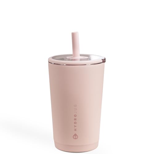 HydroJug Everyday Tumbler 14 oz, Ceramic-Lined Straw Cup, Dusty Rose - color: Dusty Rose, size: 14 Ounces