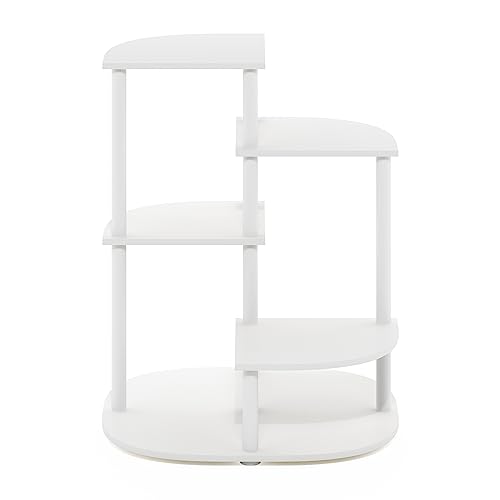 Furinno CELUKA Toolless 4-Tier Indoor Plant Stand, White - size: 4-Tier Round