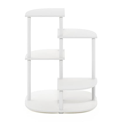 Furinno CELUKA Toolless 4-Tier Indoor Plant Stand, White - size: 4-Tier Round