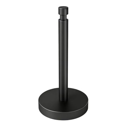3.9lbs Heavy Duty Paper Towel Holder Countertop Weighted Base Black | Stainles Steel,Modern Standing Countertop Dispenser for Kitchen,Easy One-Handed Tear - color: Black