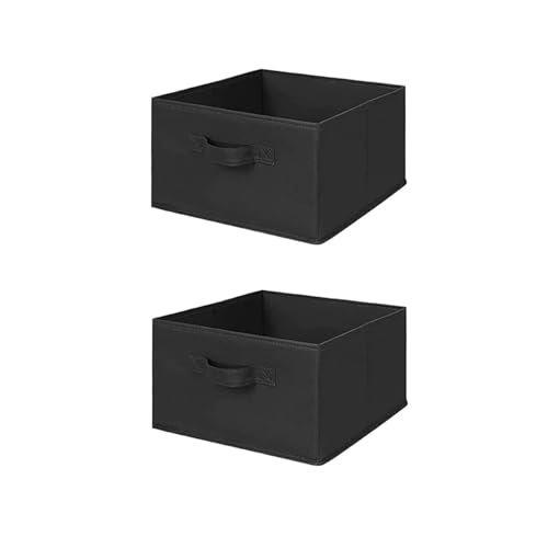 MAX Houser 2 Drawer Hanging Closet Storage Organizer, Black | For Socks, Underwear & Sweaters, Space Saving Vertical Storage for Bedroom Wardrobe, Sturdy Breathable Fabric Construction - color: Black-d