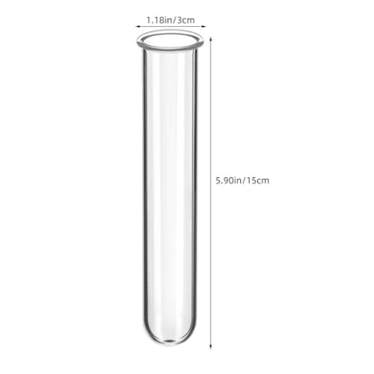 Toddmomy Glass Plant Propagation Tubes, 4Pcs Replacement Clear Test Tubes for Plant Propagation Station, Hydroponic Water Vases for Cuttings Flower Arranging, 5.89in