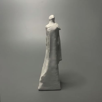Abstract Human Figure Sculpture Modern Minimalist Plaster Statue Contemporary Art Decor Wabi Sabi Figurine for Bookshelf Living Room Office Shelf Home Decoration Gift