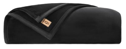 UGG Coco Twin Bed Blanket, Luxury Fleece Blanket, 68" x 92", Black | Fits Twin and Twin Xl Beds, Bedding Essentials, Housewarming Gift, Back To College, Xl Throw Blanket, Hypoallergenic - color: Black, size: Twin