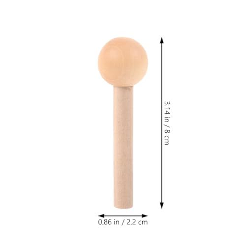Angoily 10pcs Matchstick Hole Board Wooden Pegs Wood Hooks for Pegboard Panel Hanger for Pegboard Pegs en Hooks Stick 3.14X0.86 Inch