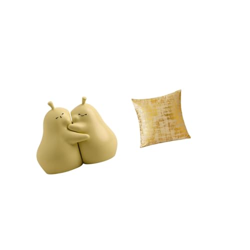 Baoblaze Elegant Ceramic Bookend and Cushion Cover Set for Home Office Living Room Dorm Car Fine Workmanship Wonderful Gift Bookshelf Ornament