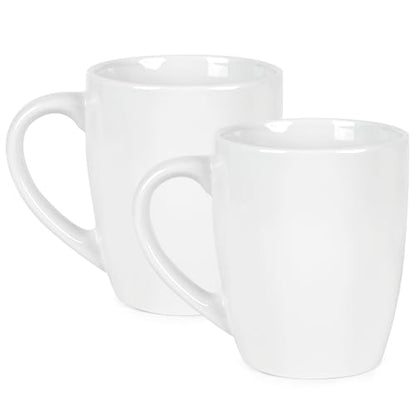 BYCNZB 27OZ Extra Large Ceramic Coffee Mug, Jumbo Coffee Mugs, Big Tea Cups with a Large Handle for Office and Home set of 2 (White) - color: White