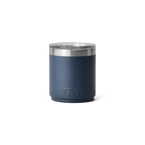 YETI Rambler 10 oz Ceramic Lined Lowball 2.0, Vacuum Insulated with MagSlider Lid, Navy - color: Navy