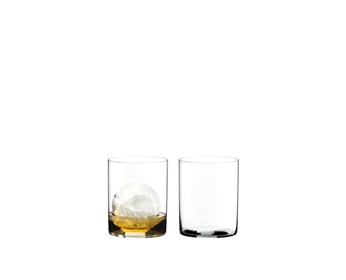 Riedel O Wine Tumbler Whisky H20 Glass, Set of 2 | Dishwasher safe - color: Clear, style: Whisky H2O