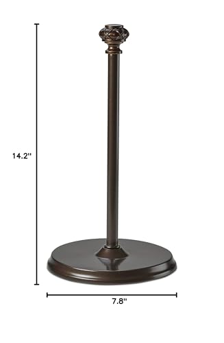 Paper Towel Holder Stand for Countertop, Decorative Freestanding | Paper Towel Holder with Non-Slip Weighted Base, Heavy-Duty & Durable, Fits Regular & Jumbo Rolls, Oil Rubbed Bronze - size: Vertical