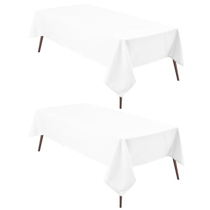 2 Pieces White Square Tablecloth, 30 x 30 Inch | Waterproof, Spillproof, Wrinkle Resistant, Washable Polyester Table Cloth for Dining Room/Restaurant/Party/Wedding/Banquet - color: White, size: 30"x30"|2 Pack