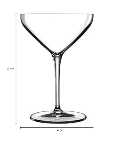 Luigi Bormioli Atelier 10 oz Cocktail Glasses (Set Of 6) : Ultra Clear Glass, Laser Cut Rim, Lead-Free, Elegant Drinking Glassware, Dishwasher Safe, Fine Quality