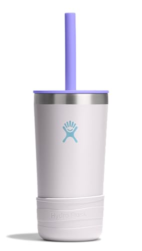 Hydro Flask Kids 12 Oz Tumbler with Lid and Straw for School - Insulated Stainless Steel in Cloud Pink - color: CLOUD PINK