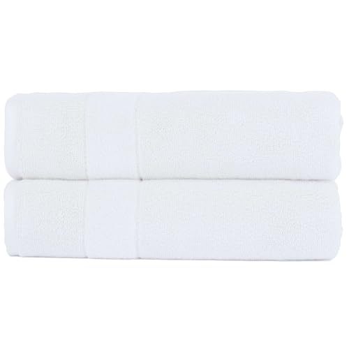 Soft Premium 2-Piece Bath Towel, 100% Turkish Cotton - Luxury Bath Towels for Bathroom - Hotel & Spa Quality, Durable & Absorbent, White - color: White, size: Bath Towel