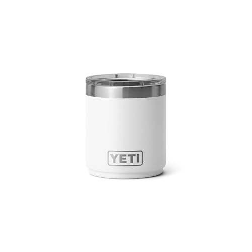 YETI Rambler 10 oz Ceramic Lined Lowball 2.0, Vacuum Insulated with MagSlider Lid, White - color: White