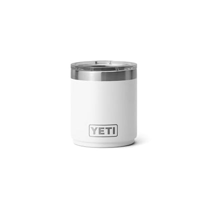 YETI Rambler 10 oz Ceramic Lined Lowball 2.0, Vacuum Insulated with MagSlider Lid, White - color: White