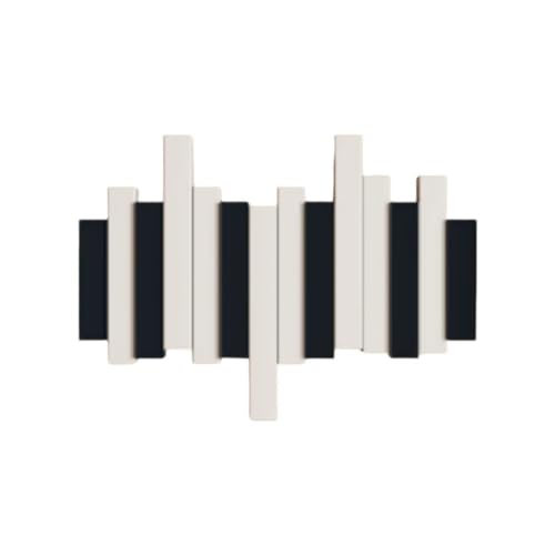Wall-Mounted Coat Rack Rail Hook with Wood Pegs,Piano Coat Rack Wall Mount,for Small Spaces Entryway Hallway Bathroom(4 Hooks) - size: 4 Hooks