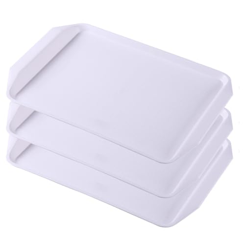 Shoe Tray 3 Pack Under Sink Tray Wet Shoe Mats for Entryway for Garden, Bedroom, Entrance Area, Garage Boot Mats for Entryway,White - color: White