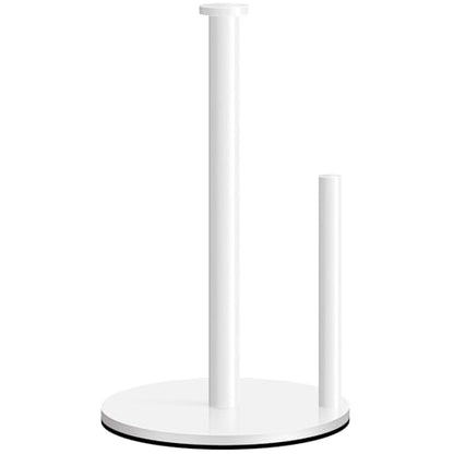 Paper Towel Holder Countertop, OBODING, White Kitchen Paper Towel Holder Stand for Kitchen and Bathroom Organization, Stainless Steel Paper Towel Holders for Standard and Large Rolls (White) - color: White