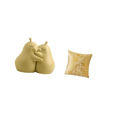 Baoblaze Elegant Ceramic Bookend and Cushion Cover Set for Home Office Living Room Dorm Car Fine Workmanship Wonderful Gift Bookshelf Ornament