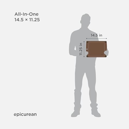 Epicurean All-In-One Cutting Board with Non-Slip Feet and Juice Groove - Non-toxic, Dishwasher Safe, Made in the USA, 14.5" x 11.25", Nutmeg - color: Nutmeg/Brown, size: 14.5"L x 11.3"W