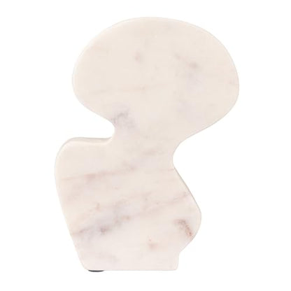 Decorative Abstract Marble Sculptures, Set of 2 Styles, White
