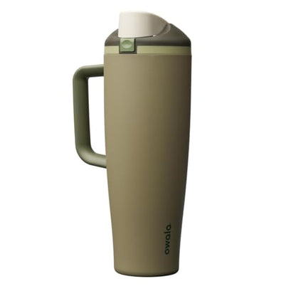 Owala FreeSip Tumbler Stainless Steel Water Bottle 40 oz Off Road | Triple-Layer Insulation | Leak-Proof Lid with Push-Button | Double Threaded Lid for Left and Right-Handed Drinking - color: Off Road, size: 40 Ounces