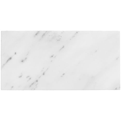 VICASKY Natural Marble Vanity Tray 30x15cm Gray White Countertop Organizer for Bathroom, Dresser, Entryway Rectangular Storage for Cosmetics and Keys