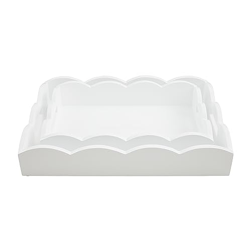 Mud Pie Nested Lacquer Trays; Large: 18" X 13" Small: 15" X 10"