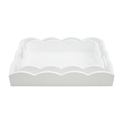 Mud Pie Nested Lacquer Trays; Large: 18" X 13" Small: 15" X 10"