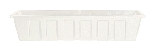 Root & Vessel Poly-Pro Plastic Flower Box Planter, White, 36-Inch - color: White, size: 36-Inch