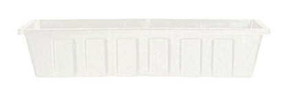 Root & Vessel Poly-Pro Plastic Flower Box Planter, White, 36-Inch - color: White, size: 36-Inch
