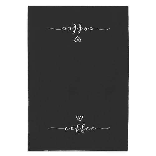 WFSM Coffee Decor Kitchen Towels - Bar Dish Towels, Gifts for Coffee Lovers, 1624 Inches (Black-Extra Cotton) - color: Coffee Black