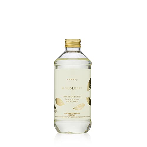Thymes Reed Diffuser Oil Refill – Fragrance Oil for Diffuser Refill – Flameless Home Fragrance Products – Home Luxury Scents with Notes of Jasmine, Rose, Hyacinth, & Oak Moss (Goldleaf, 7.75 fl oz)