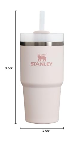 STANLEY Quencher H2.0 Flow State Tumbler, 20 oz, Rose Quartz 2.0 | Straw and 3-Position Lid | Cup Holder Compatible for Travel | Insulated Stainless Steel Cup | BPA-Free - color: Rose Quartz 2.0, style: Classic
