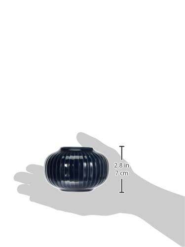 Kähler Teelichthalter Tealight Holder, 6,5 x 10 cm, Indigo - color: Indigo, size: 6,5 x 10 cm