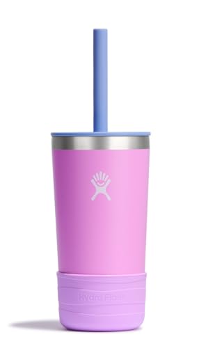 Hydro Flask Kids 12 Oz Tumbler with Lid and Straw for School - Insulated Stainless Steel in Anemone - color: ANEMONE