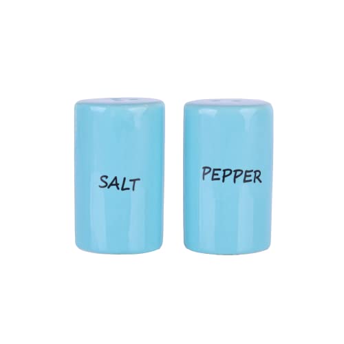 Blue Salt & Pepper Shakers Ceramic - color: Blue