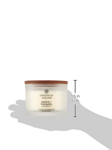Chesapeake Bay Candle Scented Candle Peace + Tranquility (cashmere jasmine) 3-Wick Coffee Table Jar - color: Peace + Tranquility, size: 11oz